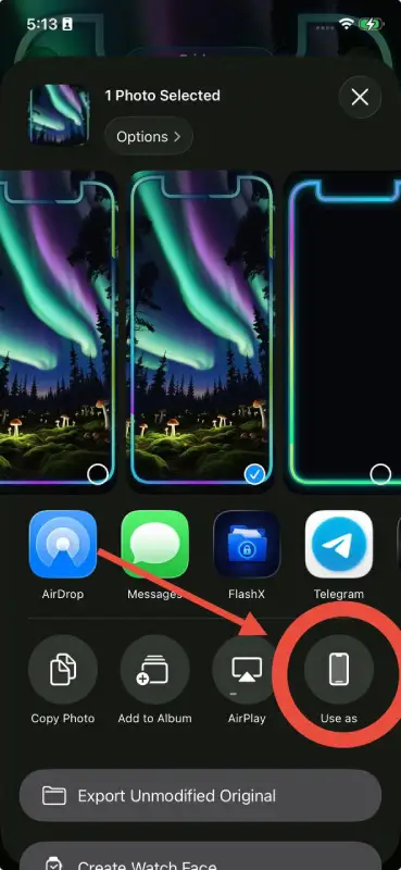 Choose the live photo and tap Share